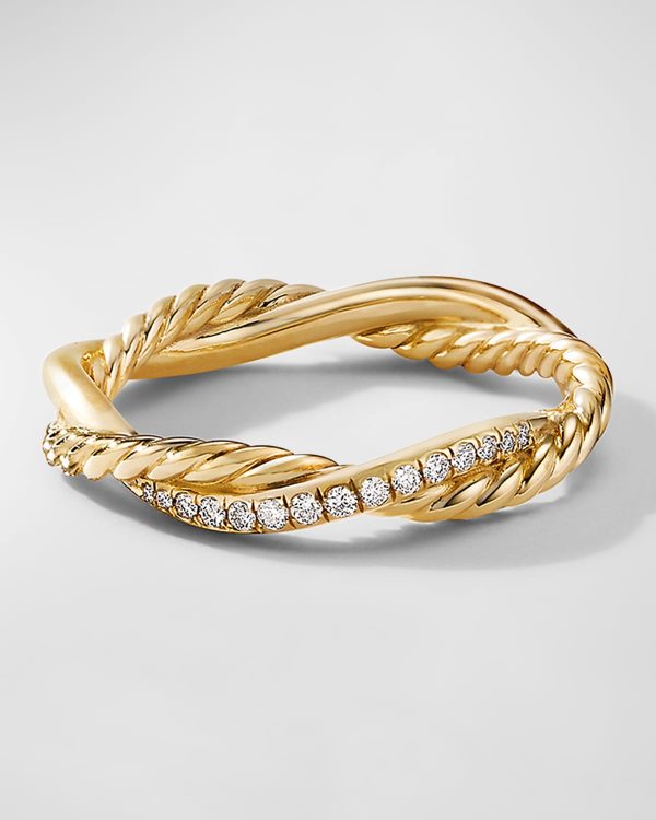Petite Infinity Band with Diamonds in 18K Gold, 4mm- sku215930057