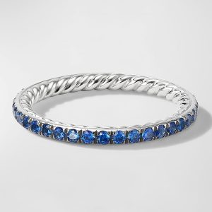 DY Eden Band Ring with Gemstones in Platinum, 1.85mm- sku215670453