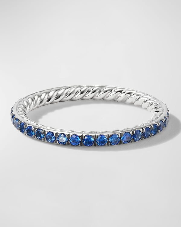 DY Eden Band Ring with Gemstones in Platinum, 1.85mm- sku215670453