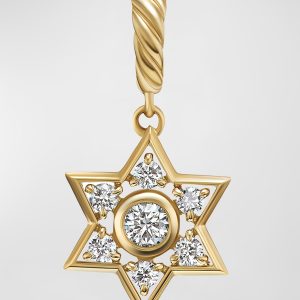 Star of David Pendant with Diamonds in 18K Gold, 17.2mm- sku217411086