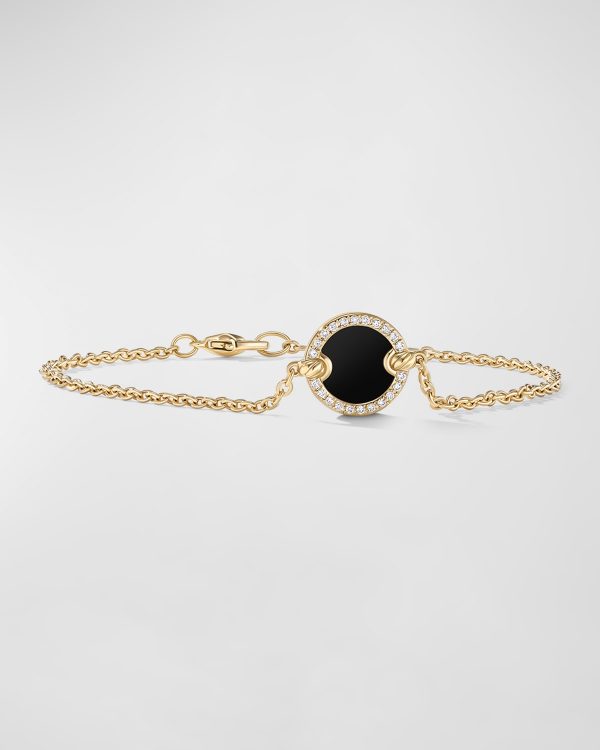 DY Elements Chain Bracelet with Gemstone and Diamonds in 18K Gold, 11mm- sku218720054