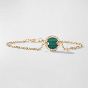 DY Elements Chain Bracelet with Gemstone and Diamonds in 18K Gold, 11mm- sku218680028