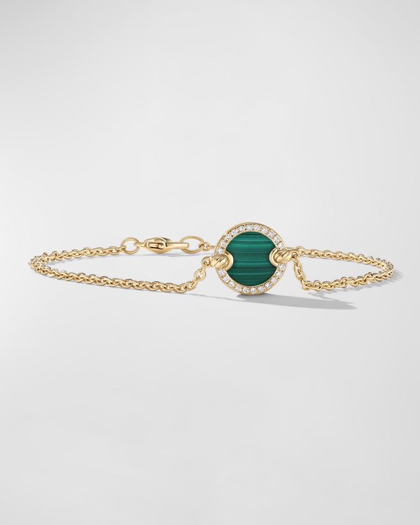 DY Elements Chain Bracelet with Gemstone and Diamonds in 18K Gold, 11mm- sku218680028