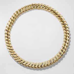 Sculpted Cable Necklace in 18K Gold, 14mm, 18"L- sku217840089