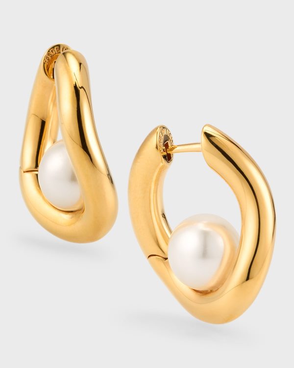 Loop Pearl Earrings- sku218110968