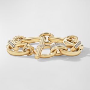 Mercer Bracelet with Diamonds in 18K Gold, 20-25mm, Size L- sku221390145
