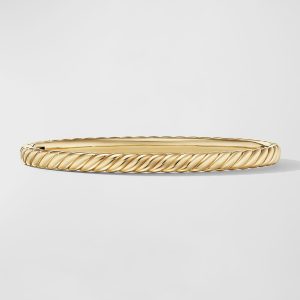Sculpted Cable Bracelet in 18K Gold, 4.5mm, Size L- sku221390148