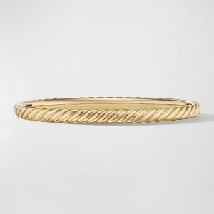 Sculpted Cable Bracelet in 18K Gold, 4.5mm, Size S- sku221400112