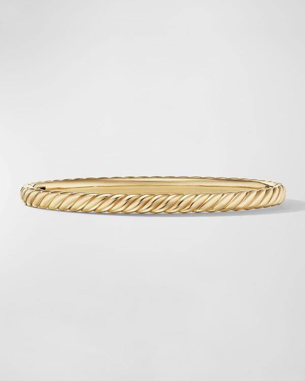 Sculpted Cable Bracelet in 18K Gold, 4.5mm, Size S- sku221400112