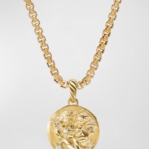 Amulet with Diamonds in 18K Gold, 28.7mm- sku223050110
