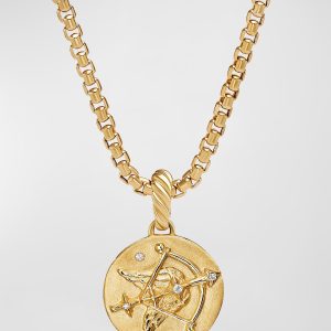 Amulet with Diamonds in 18K Gold, 28.7mm- sku223050131