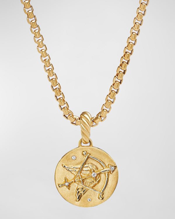 Amulet with Diamonds in 18K Gold, 28.7mm- sku223050131