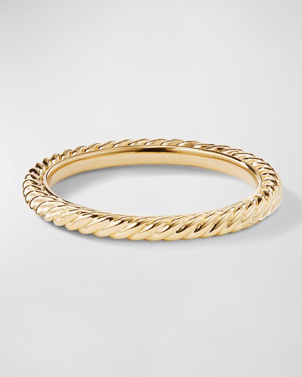 Cable Collectibles Stack Ring in 18K Gold, 2mm, Size 9.5- sku223040194