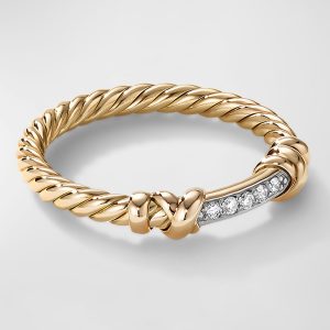 Petite Helena Wrap Ring with Diamonds in 18K Gold, 4mm- sku223040453