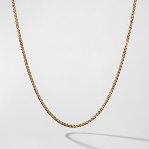 Box Chain Necklace in 18K Gold, 1.7mm, 18"L- sku223050256