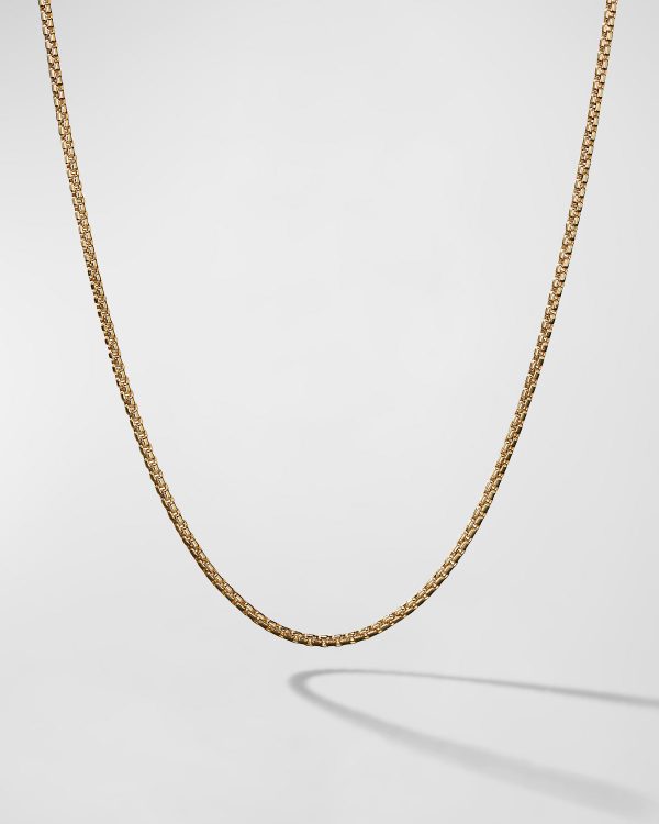 Box Chain Necklace in 18K Gold, 1.7mm, 20"L- sku223050238