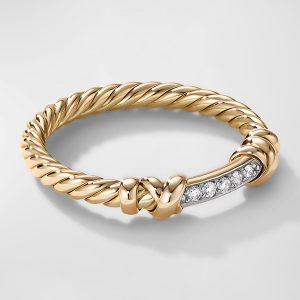Petite Helena Wrap Ring with Diamonds in 18K Gold, 4mm- sku223140264