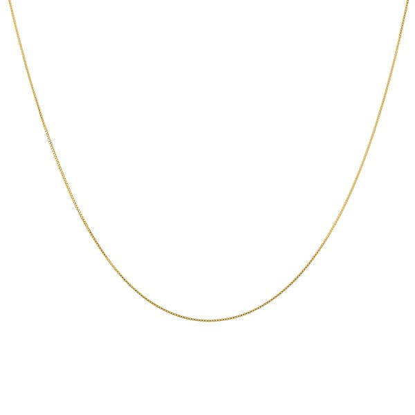 14K Yellow Gold 18" Box Chain with Spring Ring Clasp- ACCB58052RC2