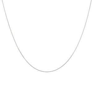 14K White Gold 16" Box Chain with Spring Ring Clasp- ACCB58193RC2