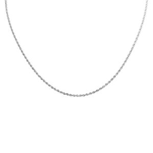 14K White Gold 2.25mm Diamond Cut Rope Chain with Lobster Clasp - 30 Inch- ACCR5818030