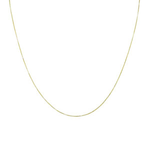 10K Yellow Gold 0.6mm Shiny Classic Box Chain with Spring Ring Clasp - 20 Inch- ACCR5818320