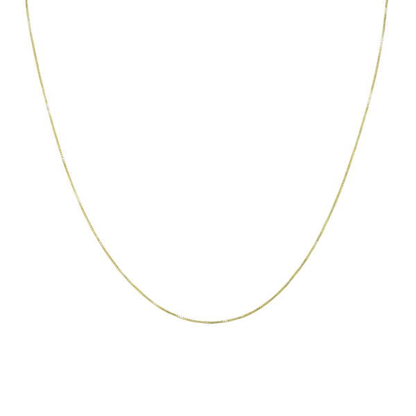 10K Yellow Gold 0.6mm Shiny Classic Box Chain with Spring Ring Clasp - 16 Inch- ACCR5818316