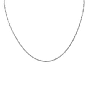 14k White Gold 2mm Diamond Cut Gourmette Chain with Lobster Clasp - 24 Inch- ACCR5818424