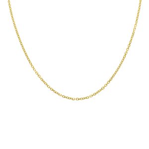 14K Yellow Gold 2.3mm Diamond Cut Oval Cable Chain with Lobster Clasp - 22 Inch- ACCR5818922