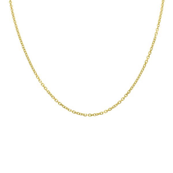 14K Yellow Gold 2.3mm Diamond Cut Oval Cable Chain with Lobster Clasp - 22 Inch- ACCR5818922