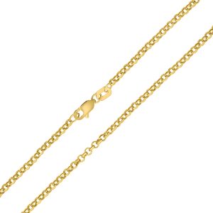 14K Yellow Gold 2.3mm Round Rolo Chain with Lobster Clasp - 16 Inch- ACCR5832416
