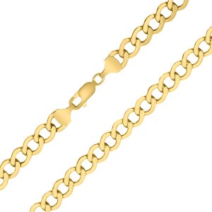 10K Yellow Gold 6.1mm Shiny Curb Chain with Lobster Clasp - 20 Inch- ACCR5832620
