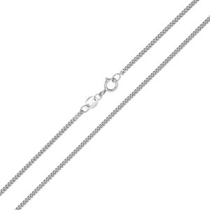 10K White Gold 1.5mm Diamond Cut Gormette Chain with Spring Ring Clasp - 20 Inch- ACCR5833820