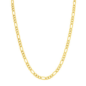 14K Yellow Gold Filled 5.2mm Figaro Chain with Lobster Clasp - 30 Inch- ACCR5841030