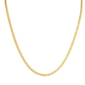 14K Yellow Gold Filled 3.3MM Curb Link Chain with Lobster Clasp - 18 INCH- ACCR5841318