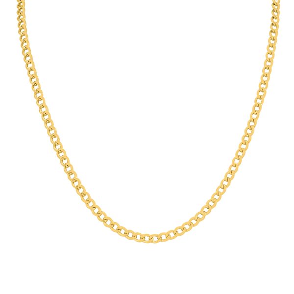14K Yellow Gold Filled 4.1MM Curb Link Chain with Lobster Clasp - 30 Inch- ACCR5841430