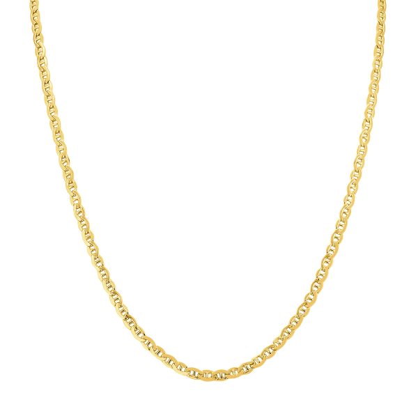 14K Yellow Gold Filled 3.2MM Mariner Link Chain with Lobster Clasp - 20 Inch- ACCR5842220