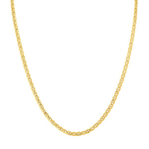 14K Yellow Gold Filled 3.2MM Mariner Link Chain with Lobster Clasp - 24 Inch- ACCR5842224