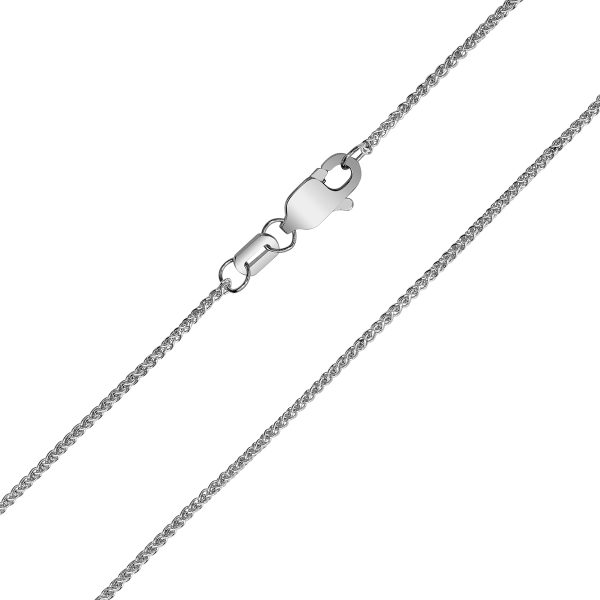 10K White Gold 1mm Wheat Chain with Lobster Clasp - 18 Inch- ACCR5846118