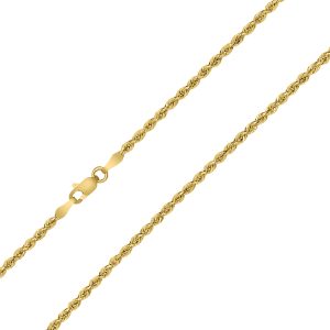 10K Yellow Gold 2MM Sparkle Rope Chain With Lobster Clasp - 20 Inch- ACCR5893020