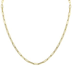 10K Yellow Gold 4.2MM Lite Paperclip Chain With Lobster Clasps - 24 Inch- ACCR6134124