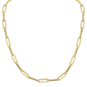 14K Yellow Gold Bold Paperclip Necklace With Lobster Clasps - 18 Inch- ACCR6134318