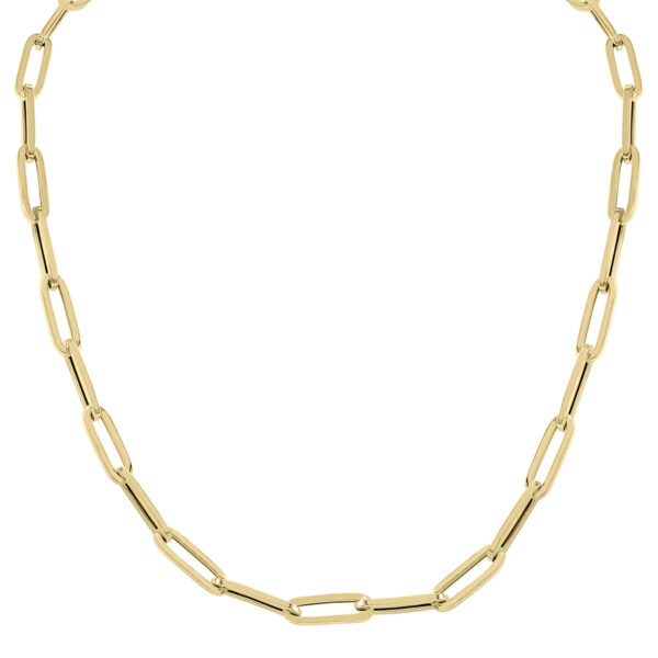 14K Yellow Gold Bold Paperclip Necklace With Lobster Clasps - 18 Inch- ACCR6134318