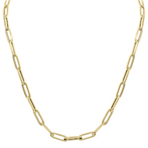 14K Yellow Gold Paperclip Link Chain With Lobster Clasps - 24 Inch- ACCR6134324