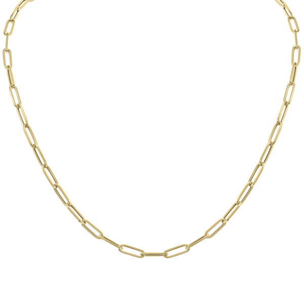 14K Yellow Gold 4.2MM Lite Paperclip Necklace With Lobster Clasp - 20 Inch- ACCR6134520