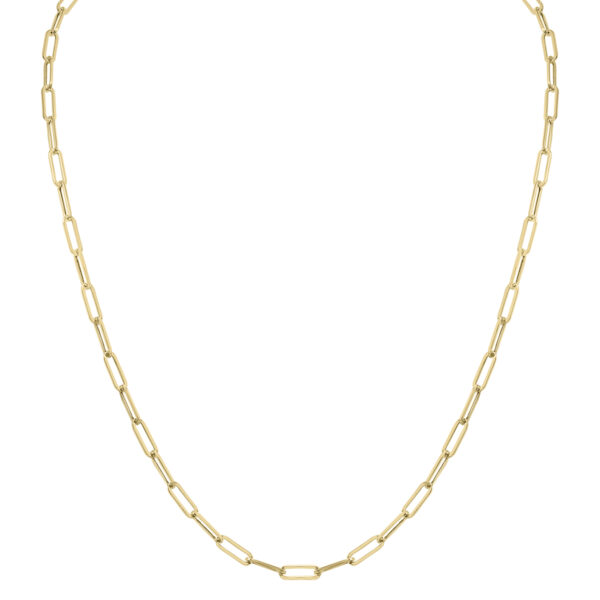 14K Yellow Gold Dainty Paperclip Necklace With Lobster Clasp - 18 Inch- ACCR6134618