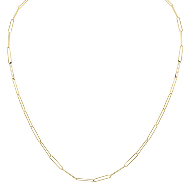 14K Yellow Gold Lightweight Paperclip Necklace With a Lobster Clasp - 18 Inch- ACCR6134818
