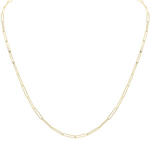 14K Yellow Gold Lightweight Paperclip Necklace With a Lobster Clasp - 24 Inch- ACCR6134824