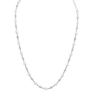 Silver Drop Bead Chain with Lobster Clasp - 18 Inch- ACCR6212218