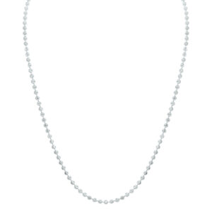 Sterling Silver 3MM Moon-Cut Bead Chain with Lobster Clasp - 18 Inch- ACCR6212418
