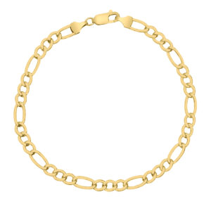 14K Yellow Gold Filled 5.2MM Figaro Bracelet with Lobster Clasp- BRF58607